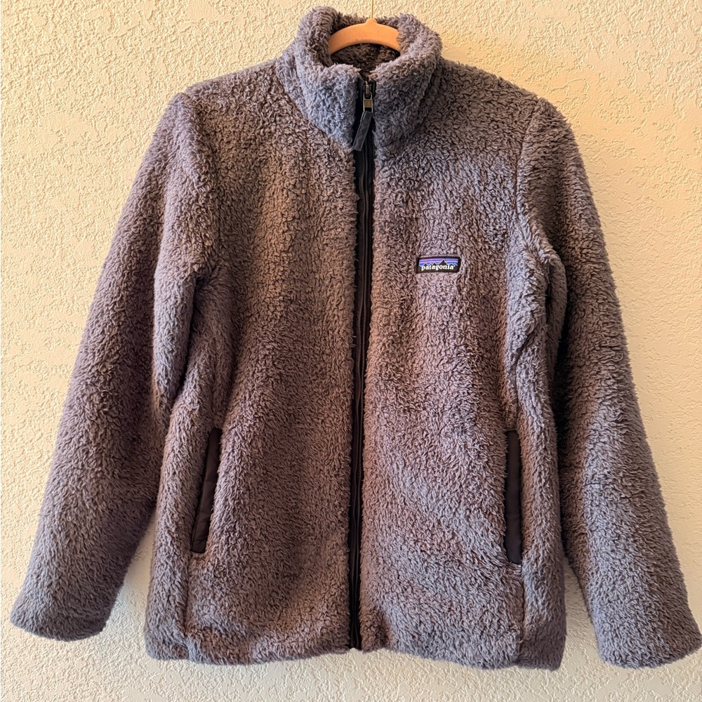 PATAGONIA Los Gatos Gray Fleece Sherpa Full Zipper Women’s‎ Jacket Size Small